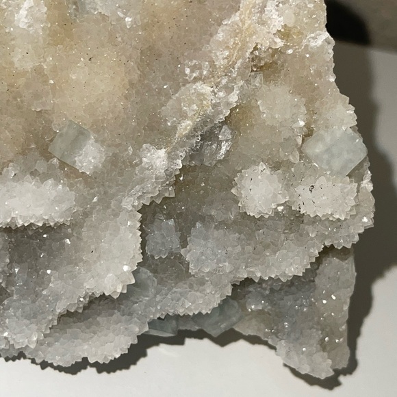 Cubic fluorite on Druze Quartz 💛HP💛 - Picture 4 of 16